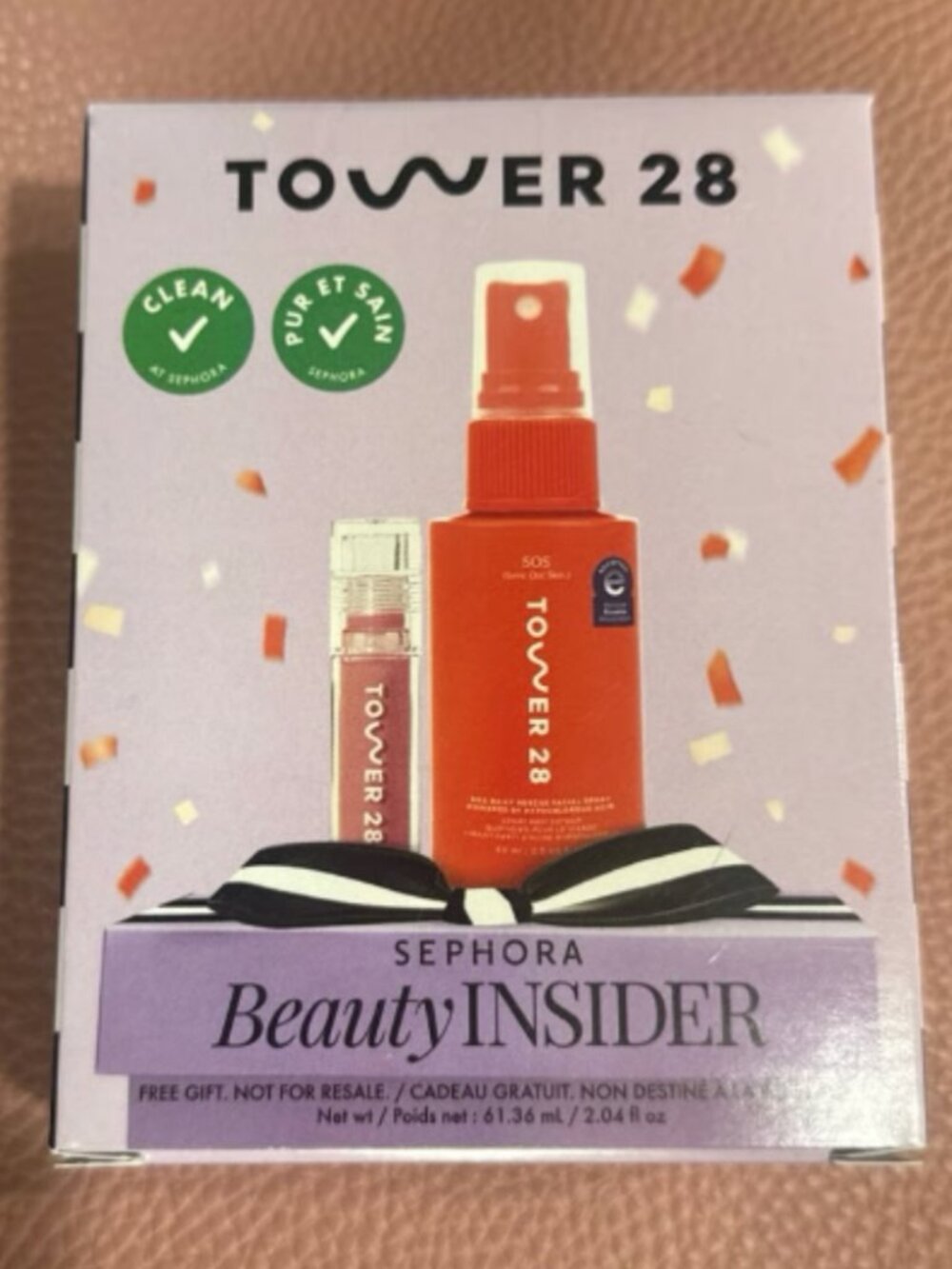 Tower 28 SOS Facial Spray + ShineOn Lip Jelly Pistachio Beauty Insider Set (NIB)